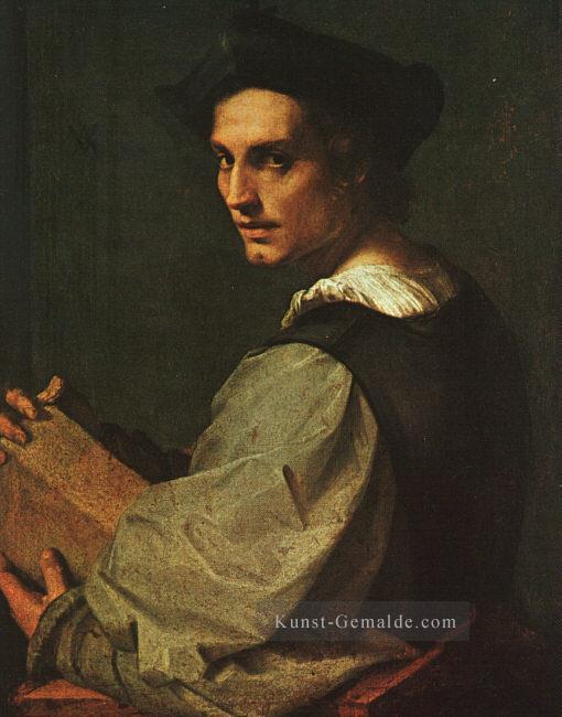Porträt eines jungen Mannes Renaissance Manierismus Andrea del Sarto Ölgemälde